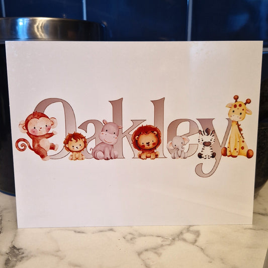 Personalised safari bedroom door plaque